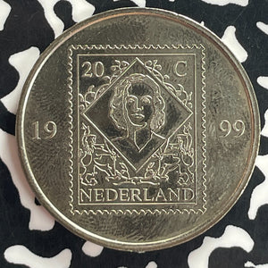 1999 Netherlands 20 Cents Token Lot#T7549 High Grade! Beautiful!