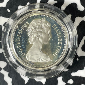 1983 Great Britain £1 Pound Lot#B2511 Silver! With Original Box