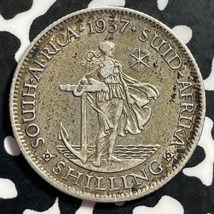 1937 South Africa 1 Shilling Lot#E9227 Silver!