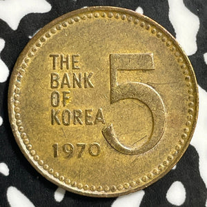 1970 Korea 5 Won Lot#E5125 Nice!