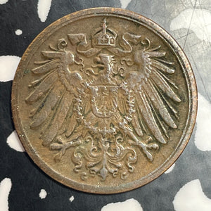 1898-G Germany 1 Pfennig Lot#T3474 Better Date