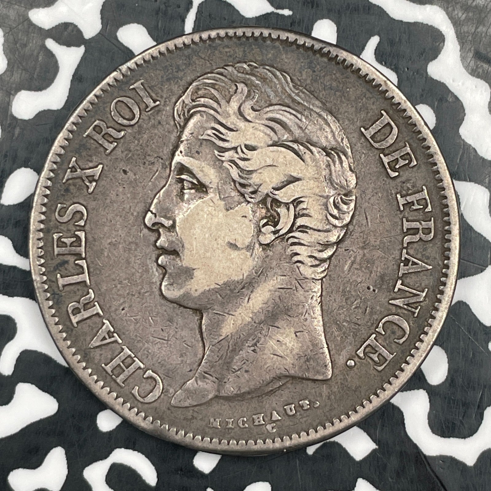 1829-M France 5 Francs Lot#JM2095 Large Silver! Low Mintage