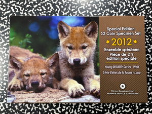 2012 Canada Wolf Pups 7x Coin Specimen Set Lot#B2224 With Case & C.O.A.