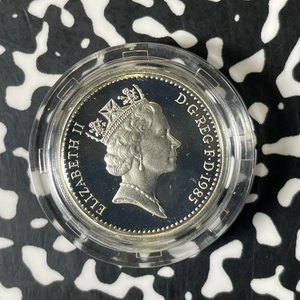 1985 Great Britain £1 Pound Lot#B2530 Silver! Proof! W/ Box & COA