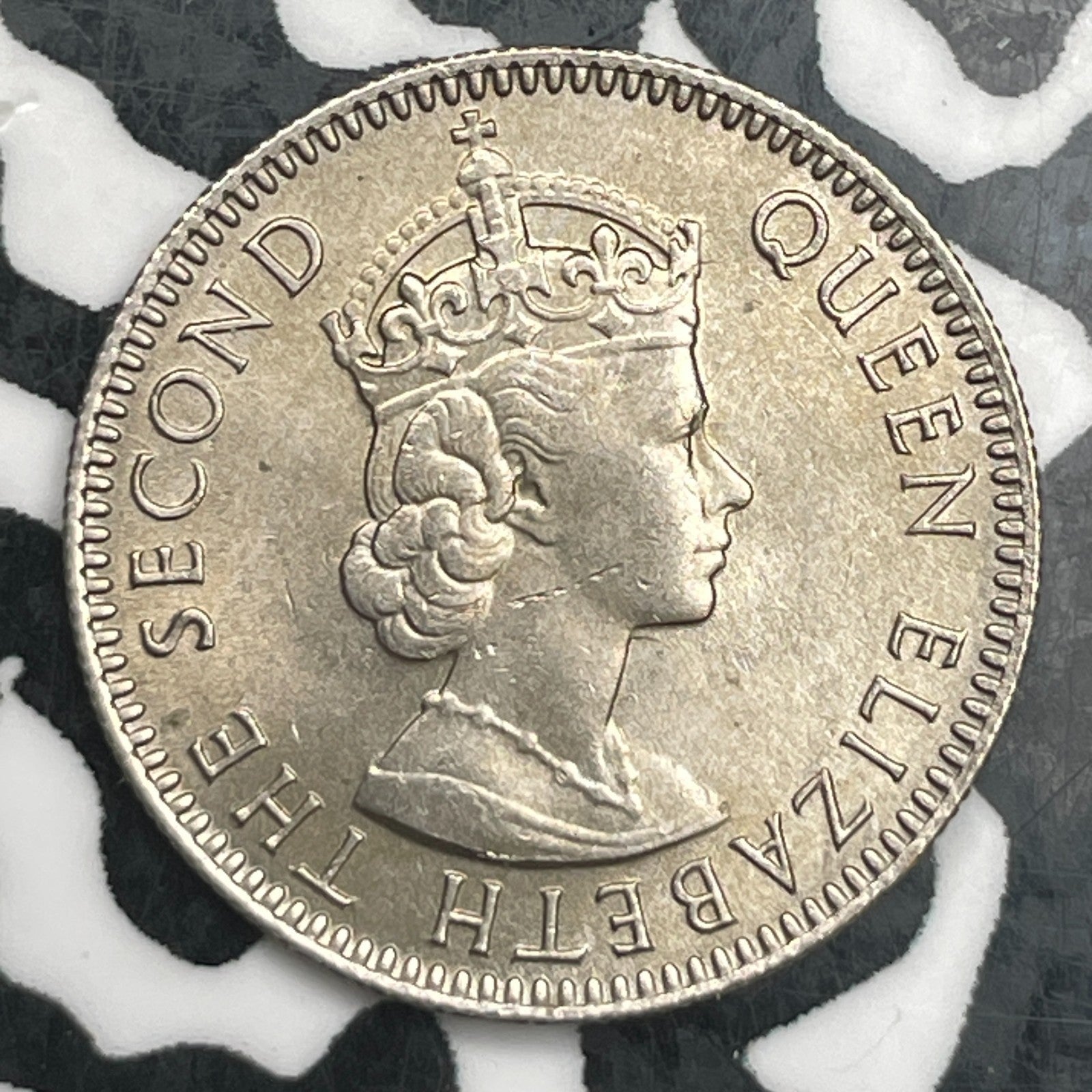 1964 Mauritius 1/4 Rupee Lot#F7231 High Grade! Beautiful!