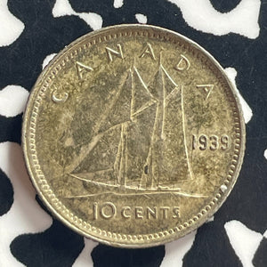1939 Canada 10 Cents Lot#T7854 Silver! High Grade! Beautiful!