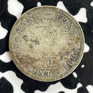 1884 Hong Kong 10 Cents Lot#C1152 Silver! Better Date