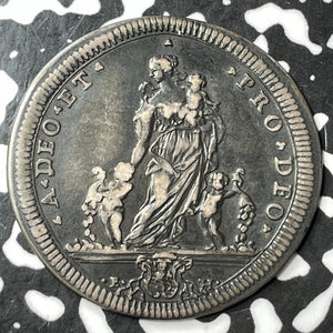 (1708) Papal States 1 Testone Lot#JM7202 Silver! KM#708