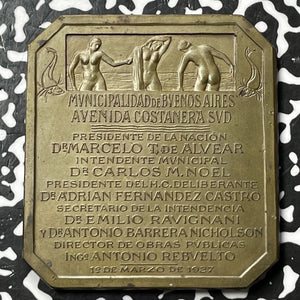 1927 Argentina Buenos Aires Municipality Plaque Lot#OV1189 55x60mm