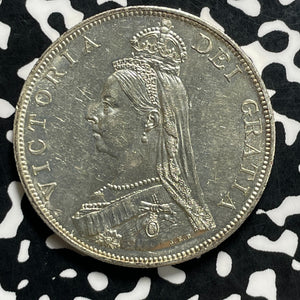 1887 Great Britian Double Florin Lot#JM9968 Silver! High Grade! Beautiful!
