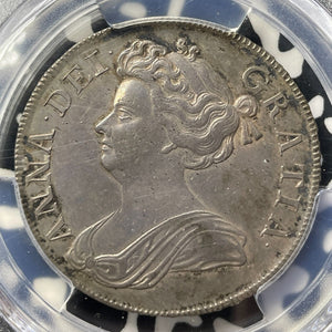 1713 G.B. Queen Anne 1/2 Crown PCGS Cleaned-AU Detail Lot#G8680 Silver! S-3604