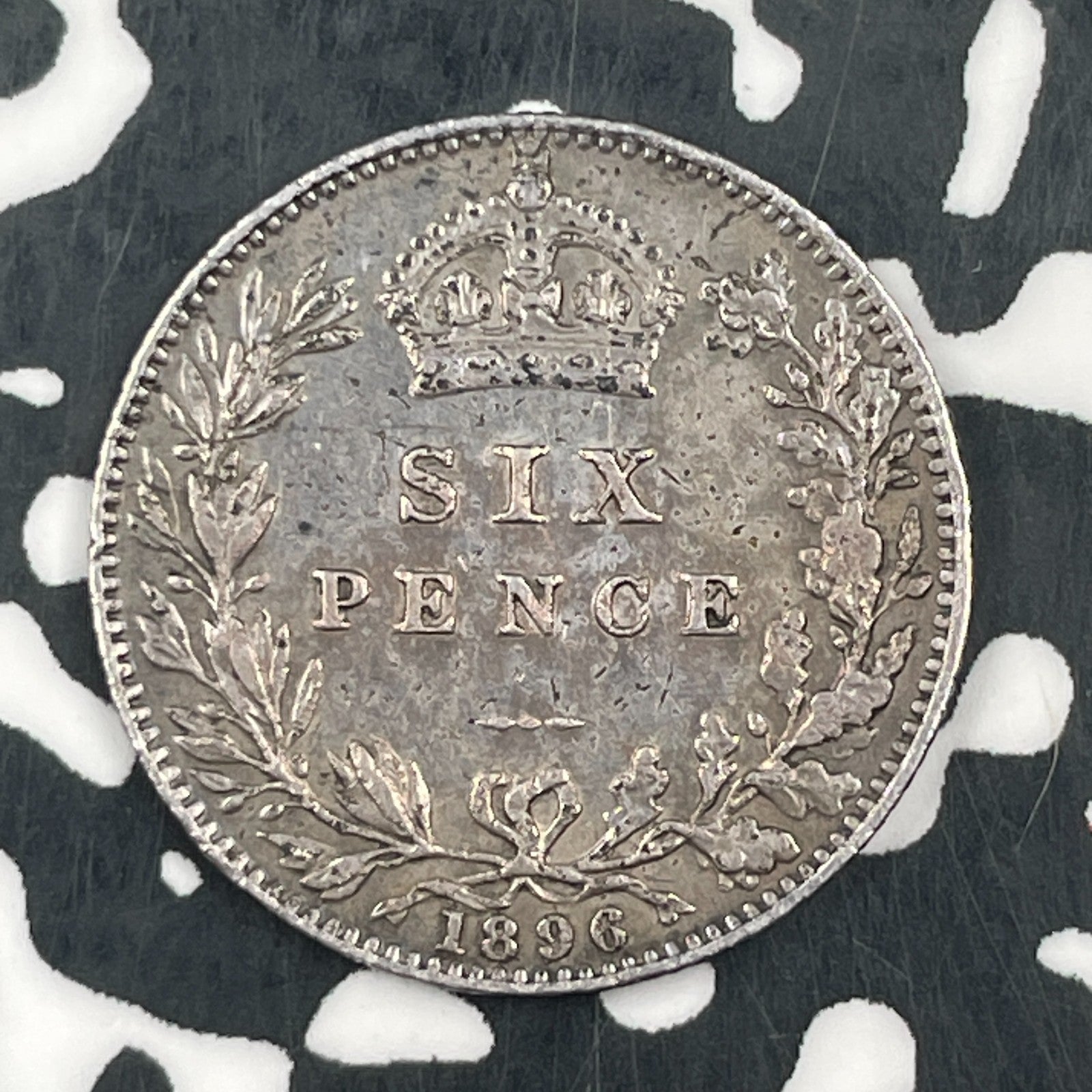 1896 Great Britain 6 Pence Sixpence Lot#F5618 Silver!