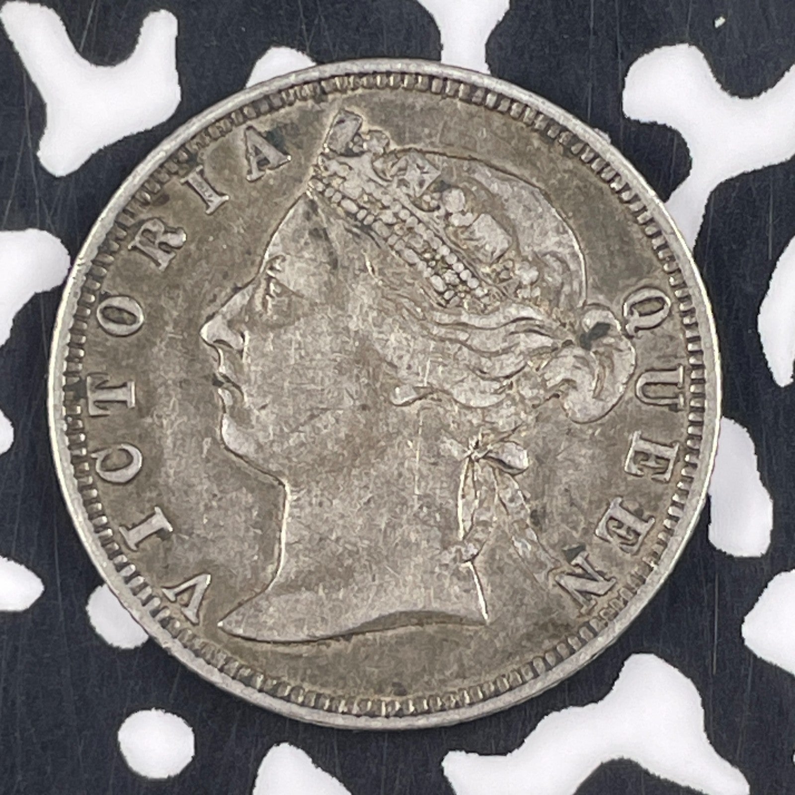 1896 Straits Settlements 20 Cents Lot#F3451 Silver! Nice!