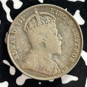 1910 Straits Settlements 20 Cents Lot#T7335 Silver!