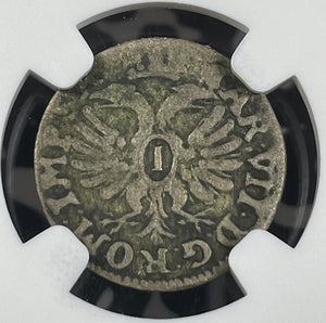 (1742-45) Germany Bremen 1 Groten NGC Rev. Brockage Error F15 Lot#G9990 Silver!