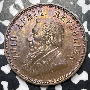 1898 South Africa 1 Penny Lot#MK182 Beautiful Toning!