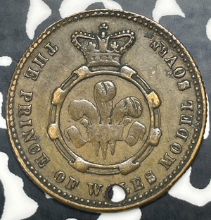 Undated Great Britain Prince of Wales Token Lot#C0384 Holed