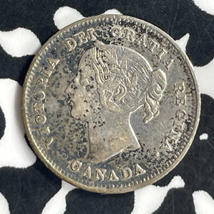 1900 Canada 5 Cents Lot#JM9671 Silver! Nice! Round '0'