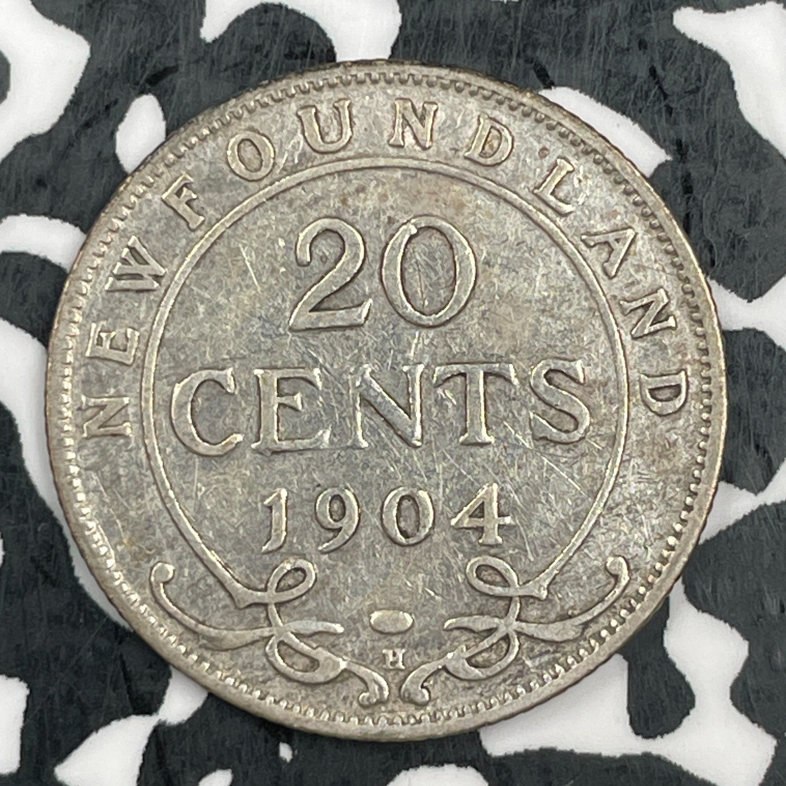 1904-H Newfoundland 20 Cents Lot#F8640 Silver!
