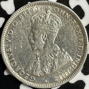 1920-M Australia 1 Shilling Lot#E0601 Silver! Old Cleaning