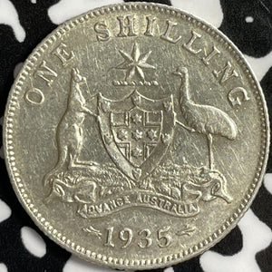 1935 Australia 1 Shilling Lot#E0507 Silver! Nice!