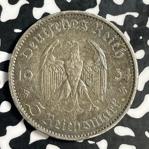 1934-A Germany 5 Mark Lot#E9365 Silver!