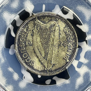 1928 Ireland 1 Shilling PCGS MS64 Lot#G787 Silver! Choice UNC!
