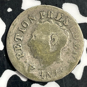 L'AN 14 (1817) Haiti 12 Centimes Lot#T1007 Silver!