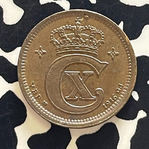 1916 Denmark 1 Ore Lot#T5824 High Grade! Beautiful!