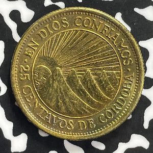 1943 Nicaragua 25 Centavos Lot#C0055 Nice!