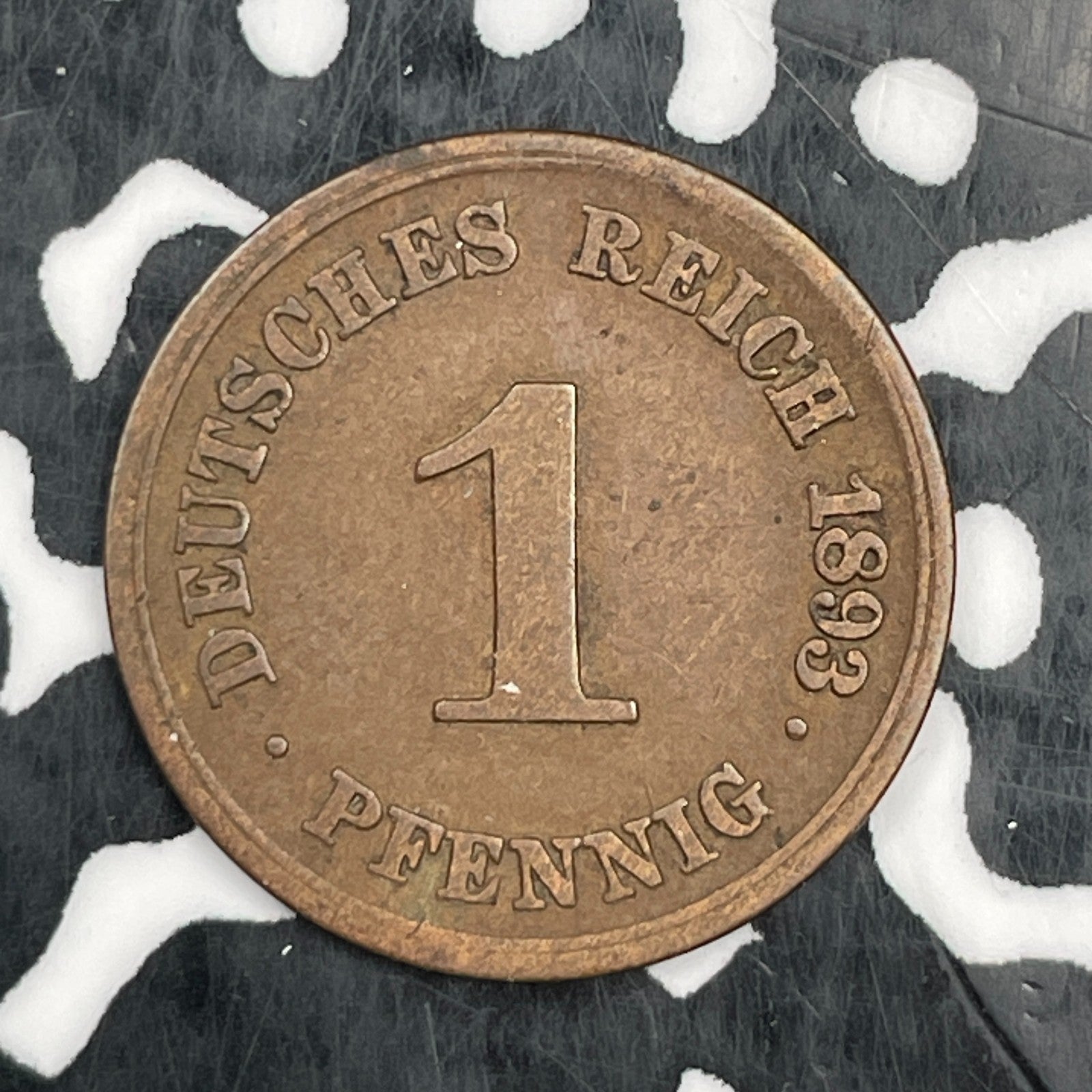 1893-F Germany 1 Pfennig Lot#N0940 Better Date