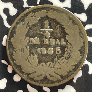 1866 Mexico 1/4 Real Lot#T7772