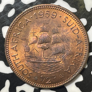 1959 South Africa 1/2 Penny Half Penny Lot#E4458 High Grade! Beautiful!