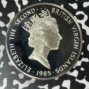 1985 British Virgin Islands $20 Dollars Lot#T4618 Large Silver Coin! Proof!