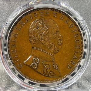 1884 Germany Prussia Capture Of Ludenitzland Medal PCGS MS64BN Lot#G9902 Scarce!