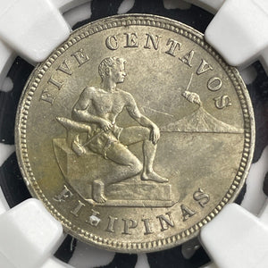 1904 U.S. Philippines 5 Centavos NGC MS62 Lot#G9574 Nice UNC!