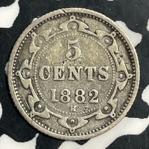 1882-H Newfoundland 5 Cents Lot#T0213 Silver!