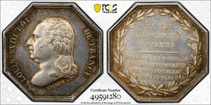 (1814-1824) France Seine & Marne Notaries Jeton PCGS MS62 Lot#G7726 Silver!