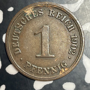 1902-E Germany 1 Pfennig Lot#T3446 Better Date
