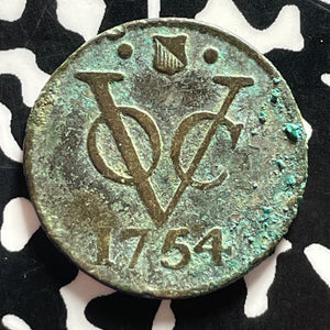 1754 Netherlands East Indies Utrecht 1 Duit Lot#T4363