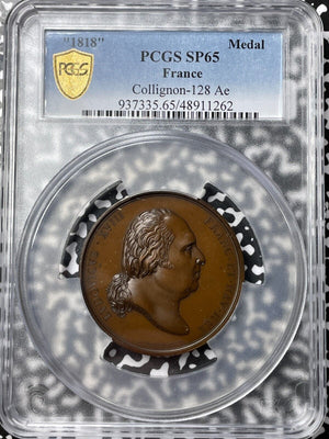 "1818" France Withdrawal Of The Triple Alliance Medal PCGS SP65 Lot#GV7000