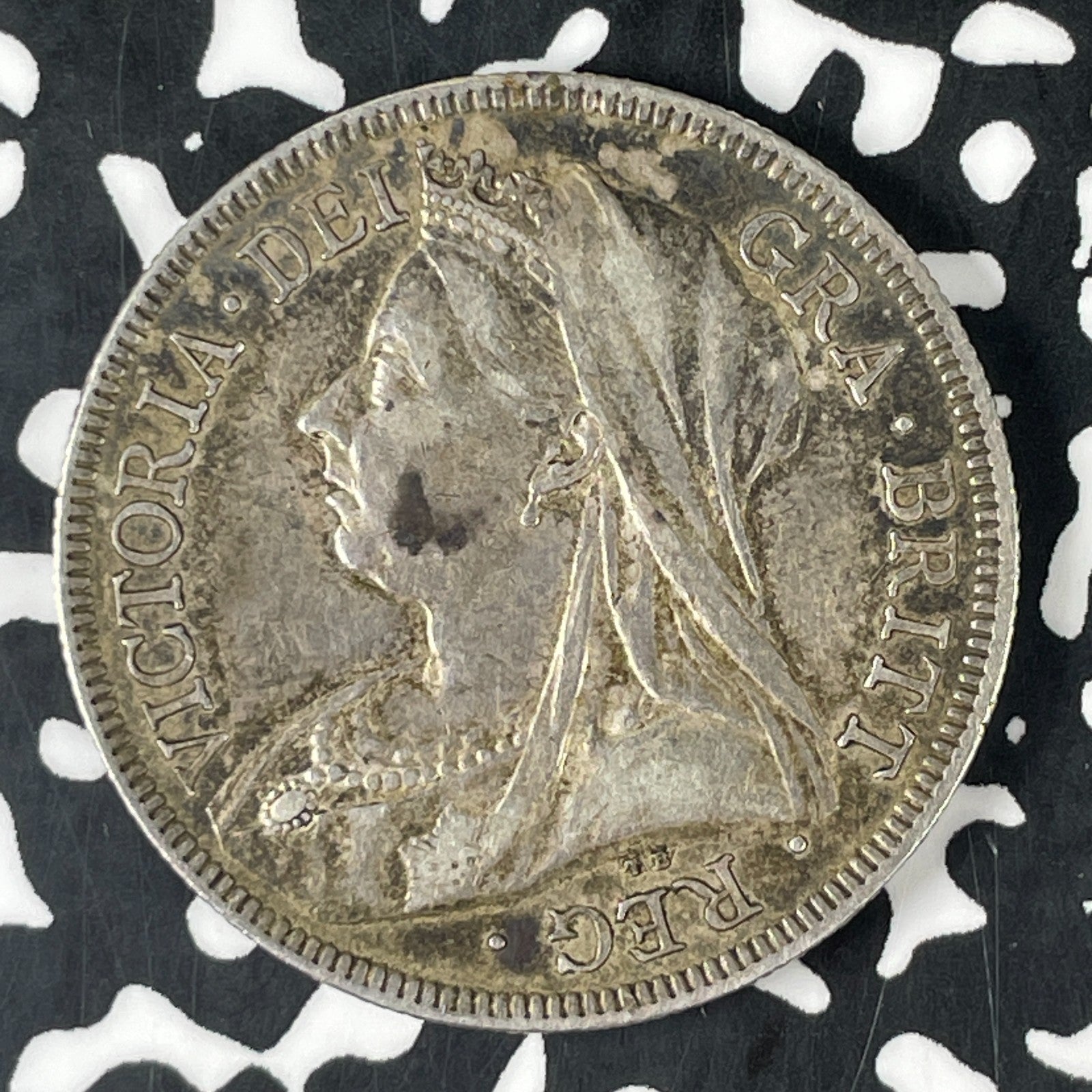 1893 Great Britain 1/2 Crown Half Crown Lot#F0342 Silver! Nice!