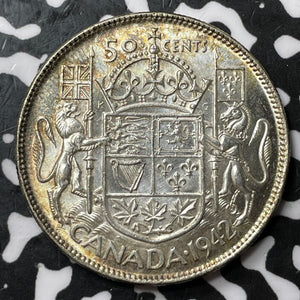 1942 Canada 50 Cents Lot#D7197 Silver! High Grade! Beautiful!