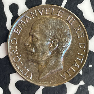 1925 Italy 5 Centesimi Lot#T8201 High Grade! Beautiful Toning!
