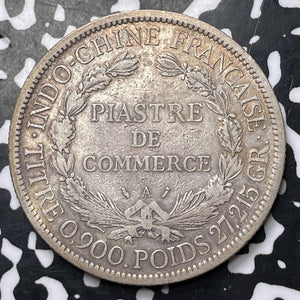 1886-A French Indo-China 1 Piastre Lot#JM8749 Large Silver!