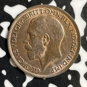 1918 Great Britain Farthing Lot#E2815 High Grade! Beautiful!