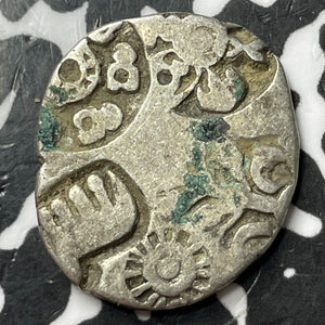 (322-185 BC) Ancient India Mauryan Empire 1 Karshapana Lot#D7596 Silver!