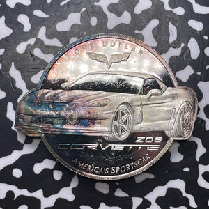 2008 Palau Corvette $1 Dollar Lot#JM8942 Silver! High Grade! Beautiful Toning!