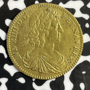 Undated France Louis XIV Brass Peace Token Lot#E1763 28mm