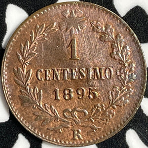 1895-R Italy 1 Centesimo Lot#D9019 High Grade! Beautiful!